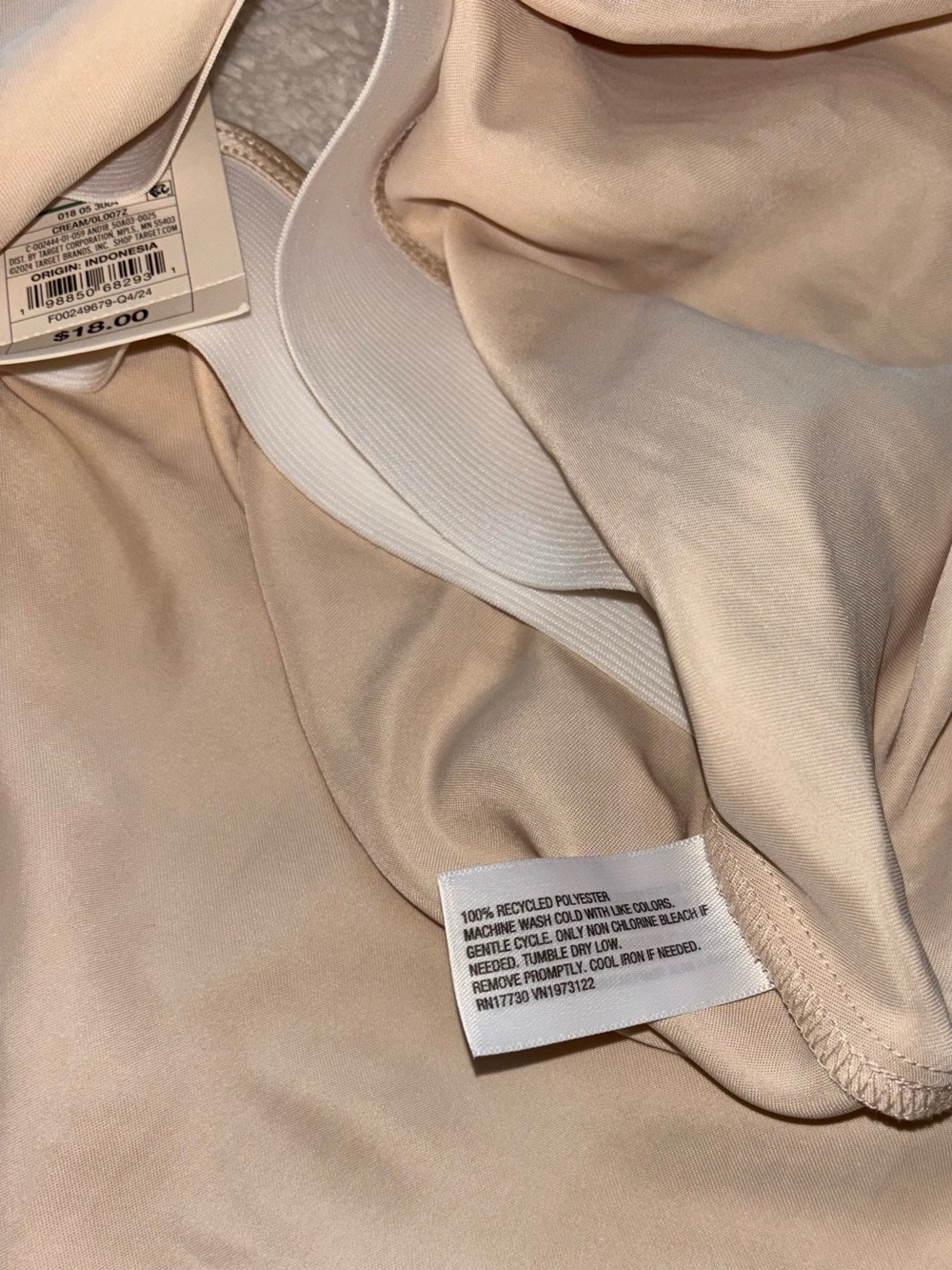 A New Day Cream Satin A Line Mini Skirt - Picture 6 of 7
